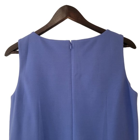 Tablots NWT Blue Scalloped Embroidered Hem Zip Back Sleeveless Dress Size 12 - Picture 6 of 8